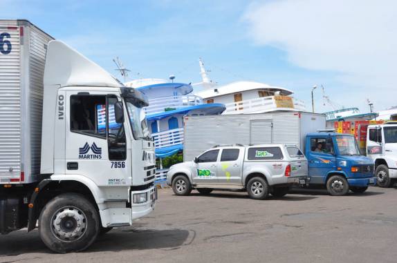 Fiona aguardando para ser embarcada, no porto de Manaus - AM